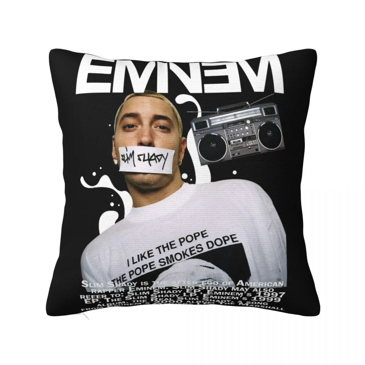 Home Decorations 2024 New Album The Death Of Slim Shady Eminem Pillowcase Accessories Pillow Cover Square Multi-Size