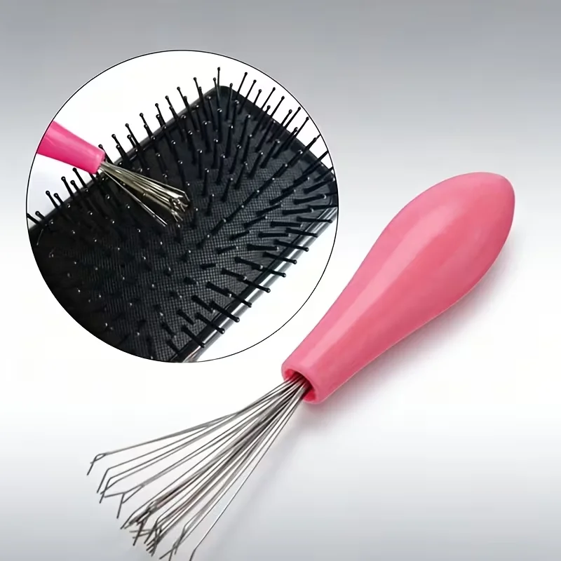 2-Pack Randomly Colored Comb Cleaning Brushes Lint Removal Hairdressing Tools Beauty Supplies Household Items
