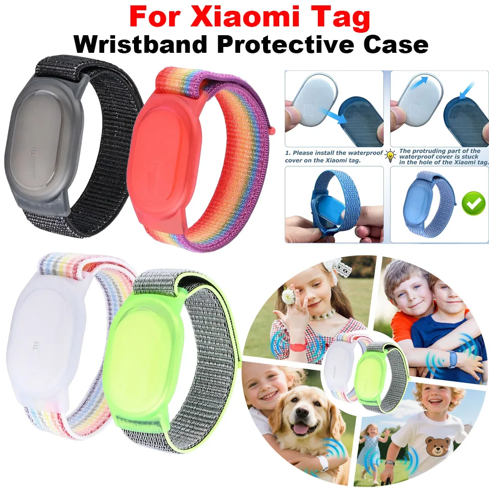 Étui de protection pour bracelet Xiaomi Tag pour enfants, support de suivi GPS Xiaomi Tag, bracelet en nylon réglable, bracelet de montre anti-perte