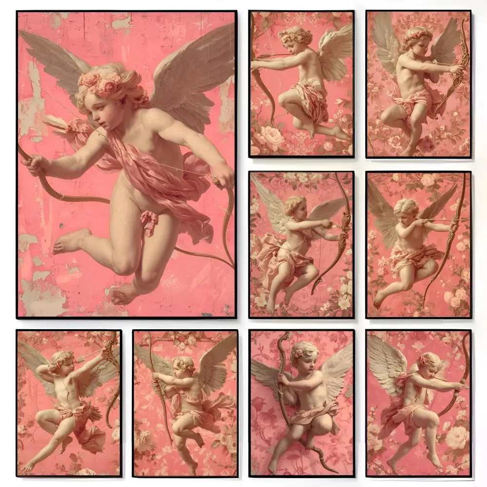 Cute Romantic C-CupidS Angle Poster American Film Mural Home Childrens Room Wall Decor Print