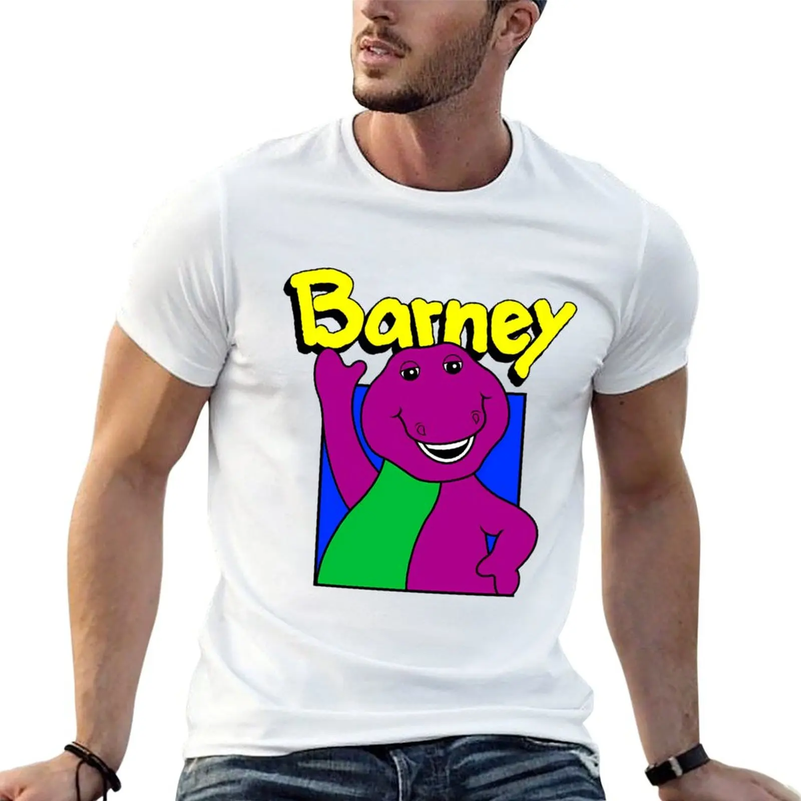 

for t-shirt t cotton Barney Friends man man quality shirt package cotton high black T-Shirt And plain