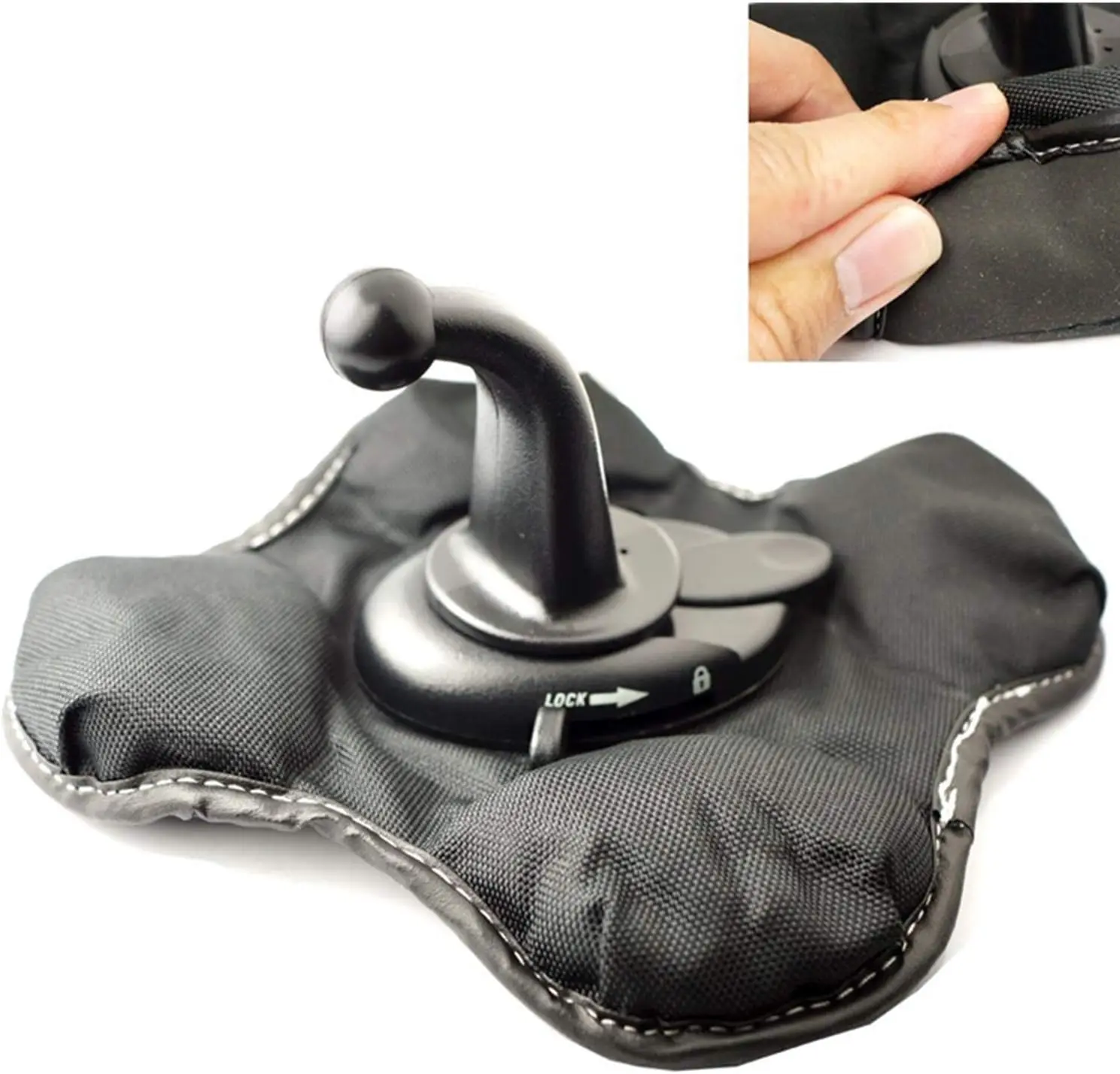 iSaddle GPS Exclusive NonSkid Beanbag Dashboard Friction Mount Holder for Garmin Nuvi Drivesmart Drive Driveassist Navigator