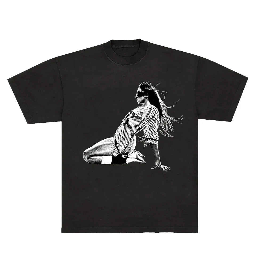 تيت ماكراي أنثى المغنية شارع العليا الرجعية الهيب هوب نمط مطبوعة فضفاضة القطن الخالص قصيرة الأكمام تي شيرت للرجال والنساء