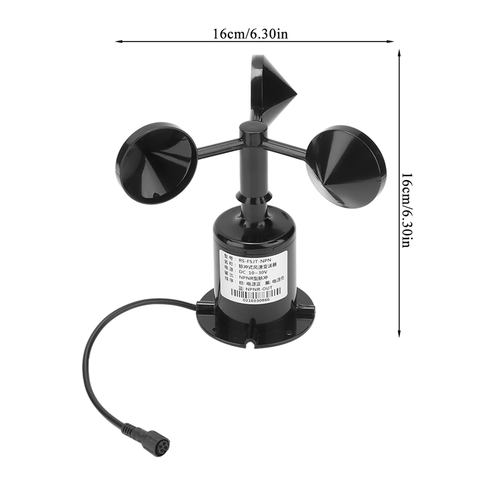 0-70m/s Environment  Output Pulse Type Three Cups Wind Speed Sensor Anemometer Wind Speed Sensor Wind Speed Transmitter