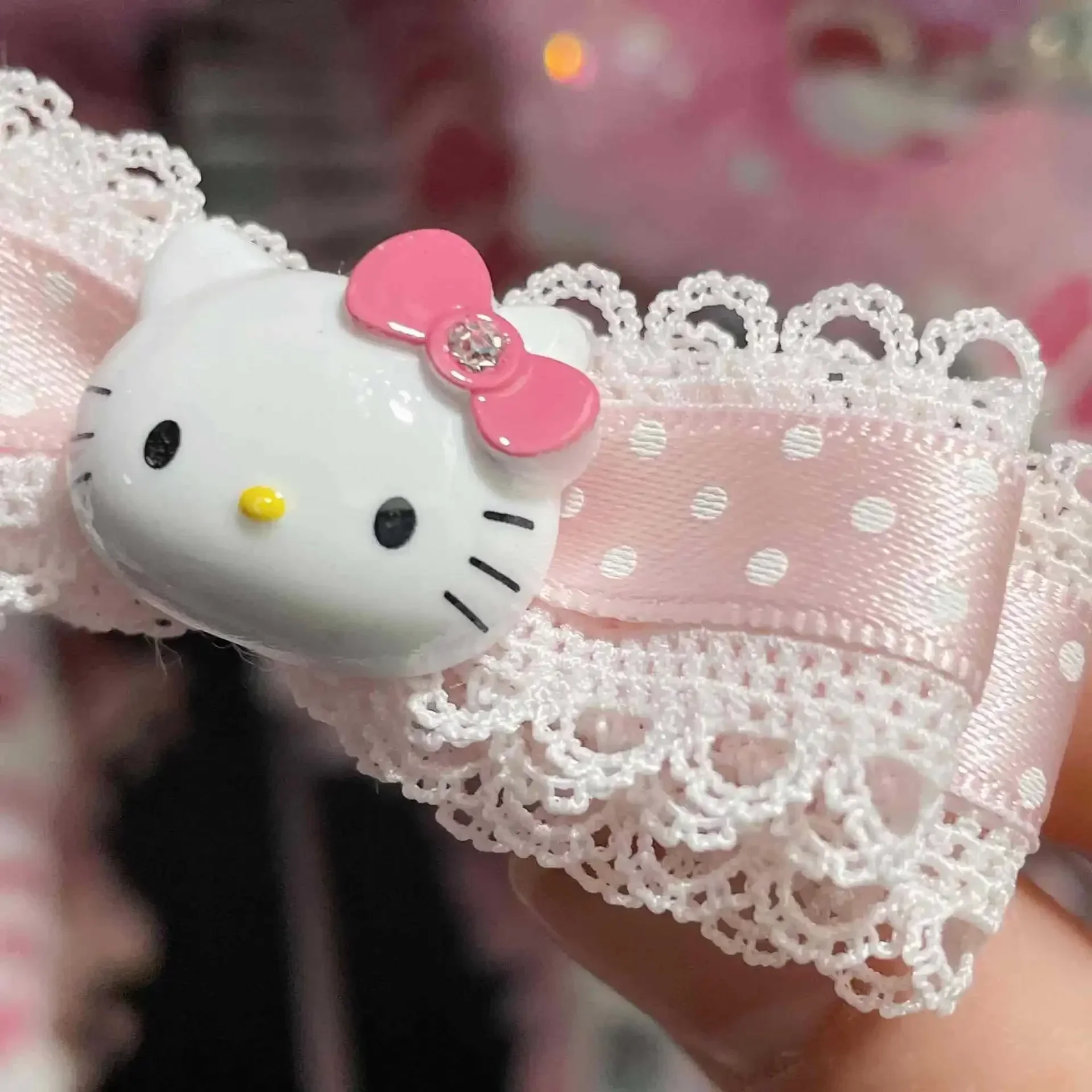 Hello Kitty Hairclips Kawaii Hair Accessories Sanrio Baby Girl Bows Hair Clip Headbands Ties Fashion Hairties Toddler Girl Fall