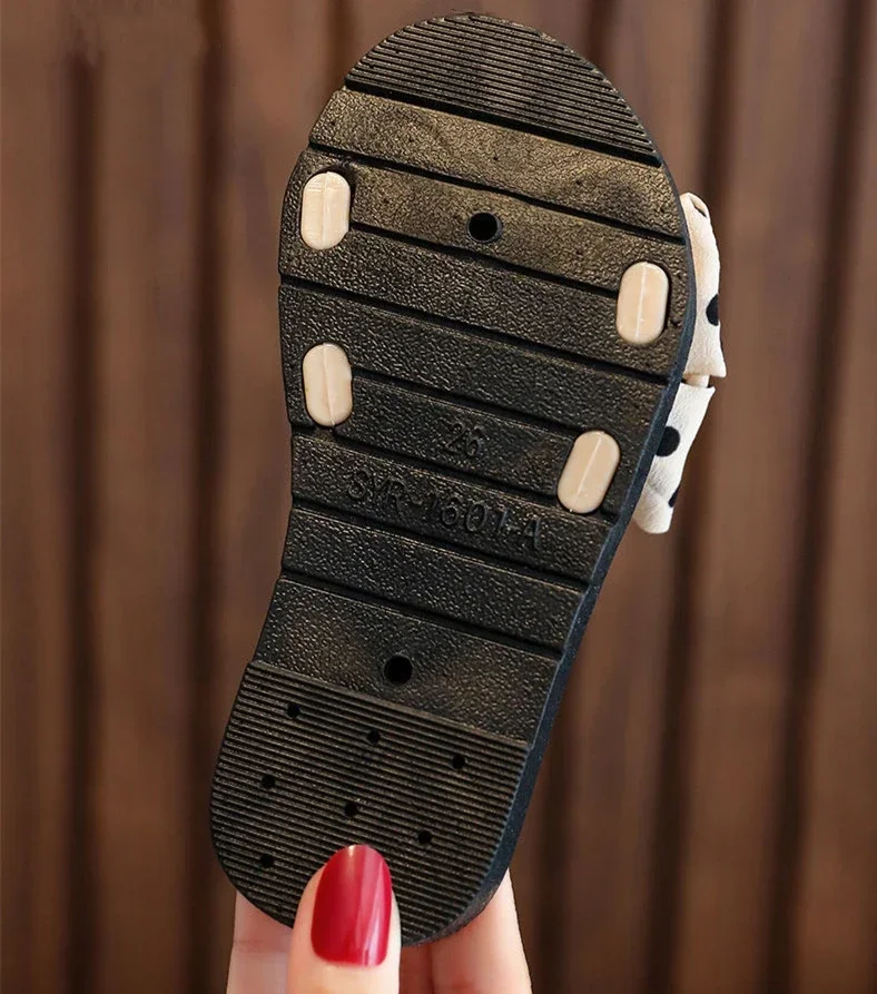 2026 Neue Schleifen-Flach-Sandalen mit offener Zehenpartie, rutschfeste Flip-Flops, Kinder-Hausschuhe, süße Sommer-Strandschuhe für Mädchen – Detail 13