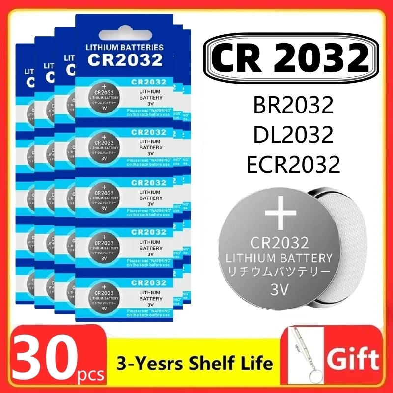 

30PCS CR2032 CR 2032 Button Battery 3V Lithium Battery For Watch Toy Calculator Car Remote Control Button Coin Cell