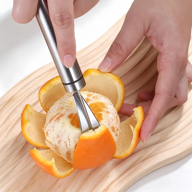 Stainless Steel Citrus Orange Peeler Creative Cutter Peeler Remover Design Fruit Processing Tool Peeler Tool with Handle
