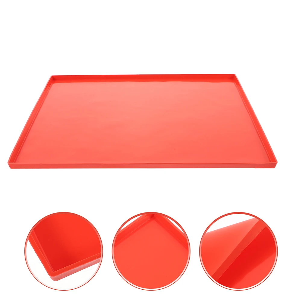 Almohadilla de silicona, bandeja, deshidratador de frutas, esteras, secador, estufa resistente al calor, reutilizable, para hornear, multiusos, rojo para horno de cocina