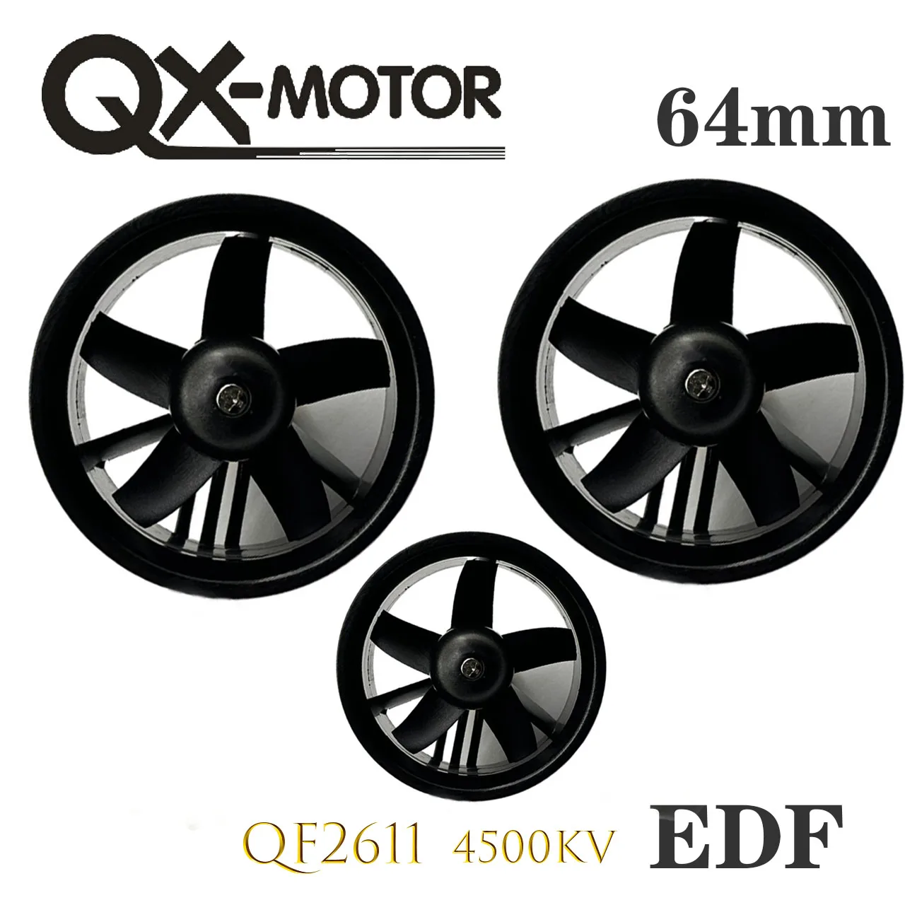 QX-MOTOR 64mm EDF 5 łopatek wentylator kanałowy QF2611(2011)-4500KV bezszczotkowy silnik z 30A ESC dla części do samolotów zabawkowych