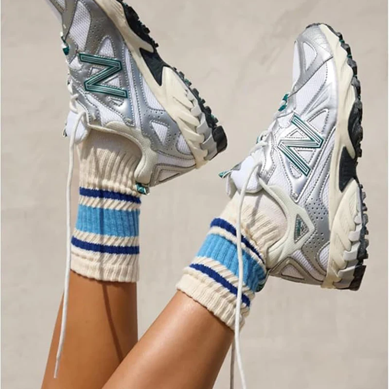 Lässige Damensocken, Damen-Wadensocken, Damen-Slouch-Socken, Damen-Baumwollsocken, Radsocken, Sportsocken – Detail 12
