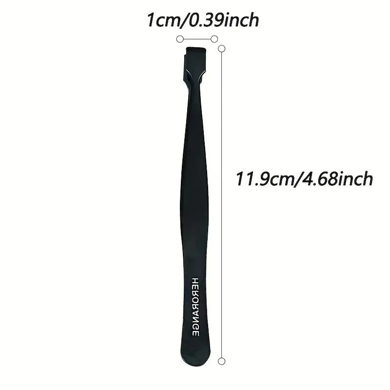 Precision Lower Lash Tweezers Eyelash Extensions Tweezers with Flat Wide Tips Premium Stainless Steel Lash Applicator Non-Slip