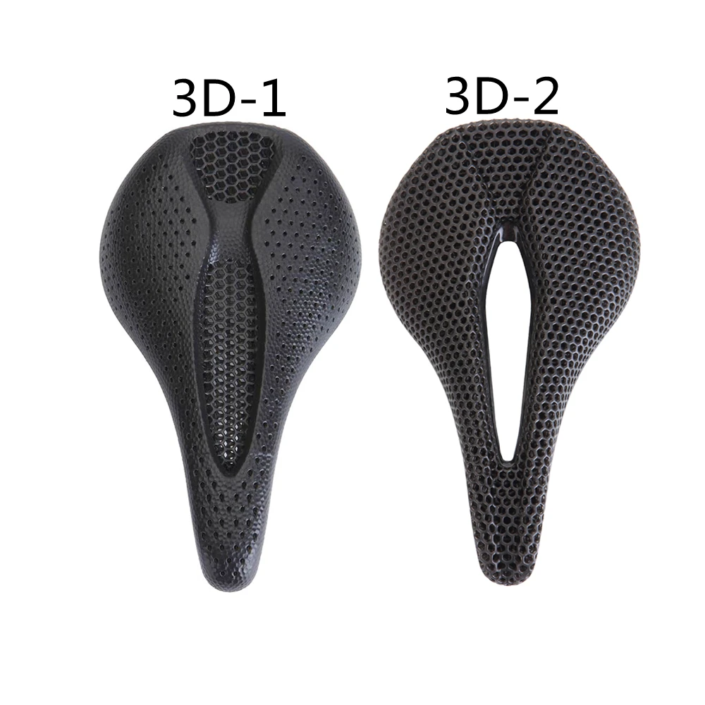 BALUGOE Bicycle 3D Printed Carbon Carbon Saddle Comfortable Road Bike MTB Seat Cozy Honeycomb Cushion Carbon 3D Seat Cushion