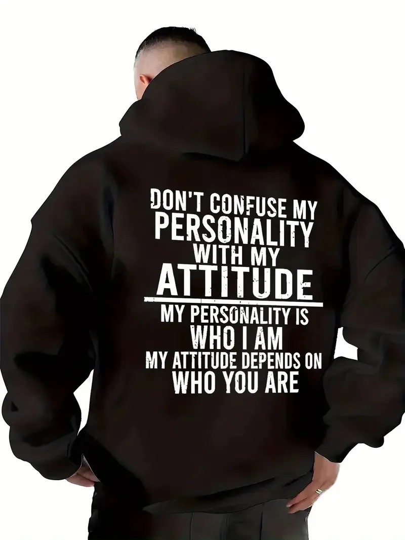 سويت شيرت رجالي فضفاض بغطاء للرأس، بلوفر أسود على طراز الشارع، قميص أمريكي كاجوال بقلنسوة، مناسب لهدايا عيد الميلاد #1