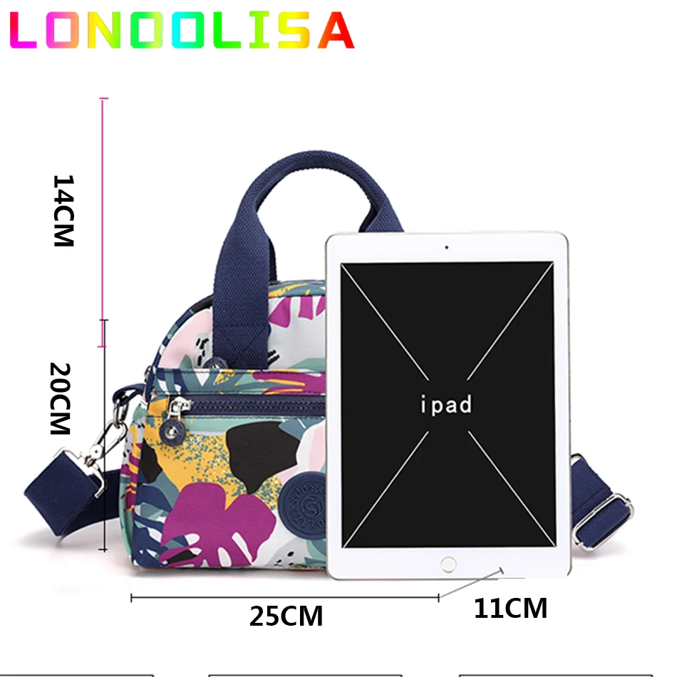 10 Styles Women Nylon Handbag Pocket Shoulder Bag Travel Messenger Crossbody Satchel Printed Female Lightweight Portable Sac