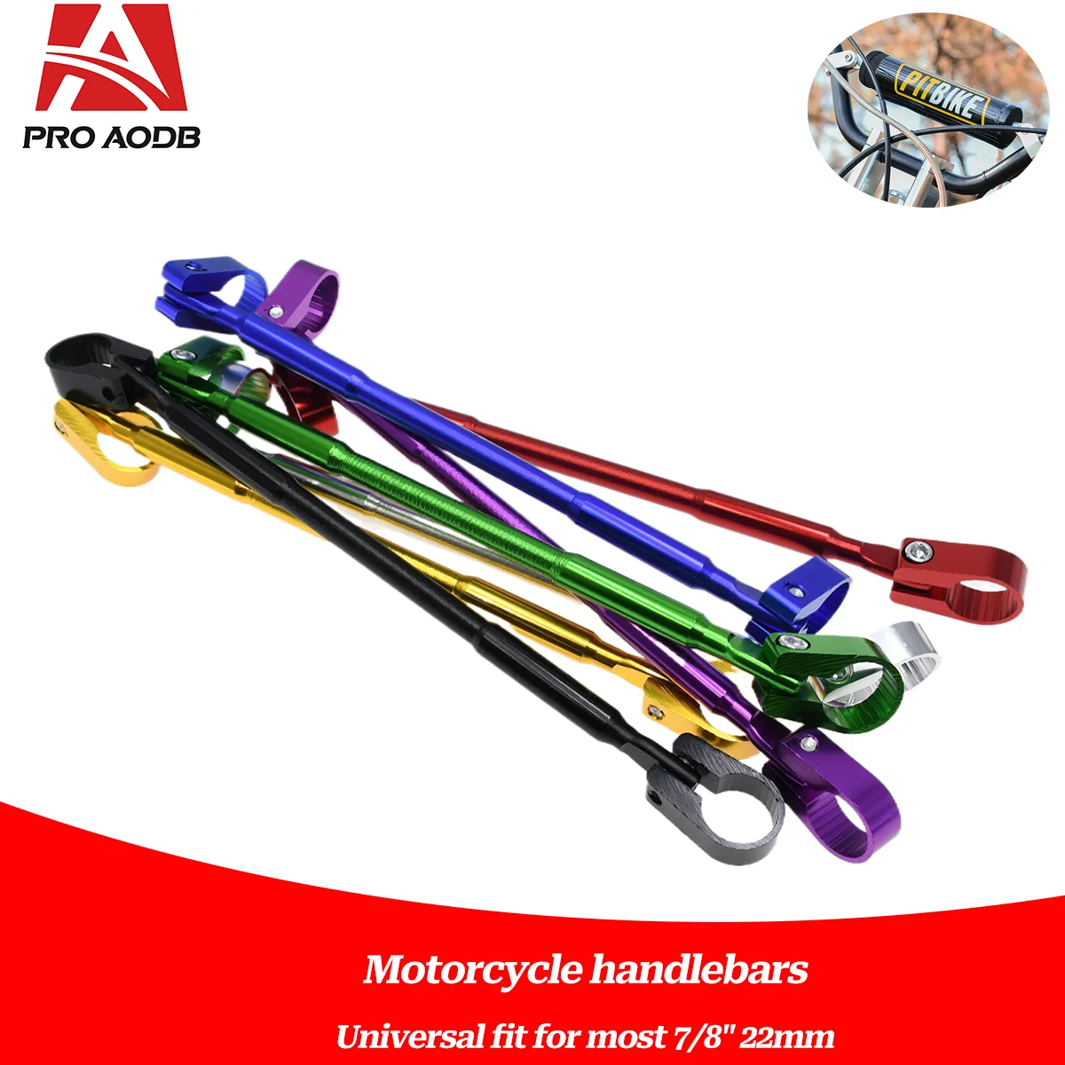 22mm Alloy Aluminum Motorcycle Accessories Handlebar Brace Crossbar Modified Strengthen Handle Bar Clamp Balance Beam Cross