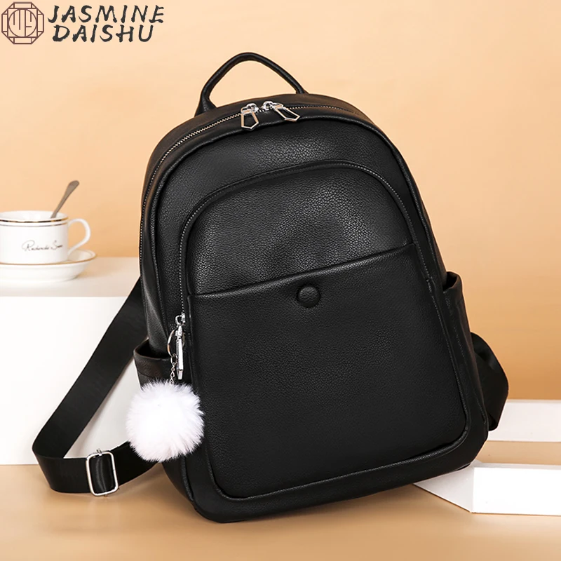 New Designer Fashion Women Backpack Soft Leather Backpacks Women Ladies Shoulder Bag 2022 Backpacks for School Teenagers Girls