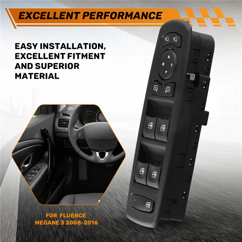 

Efficient Car Master Power Window Switch 254000015R For Renault Fluence Megane 3 2008-2016 Window Lifter Control Switch