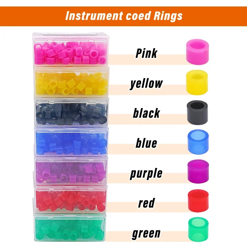 

1000Pcs Dental Silicone Identification Color Code Rings Circle Instrument Autoclavable Disinfection Fit All Hand Instruments
