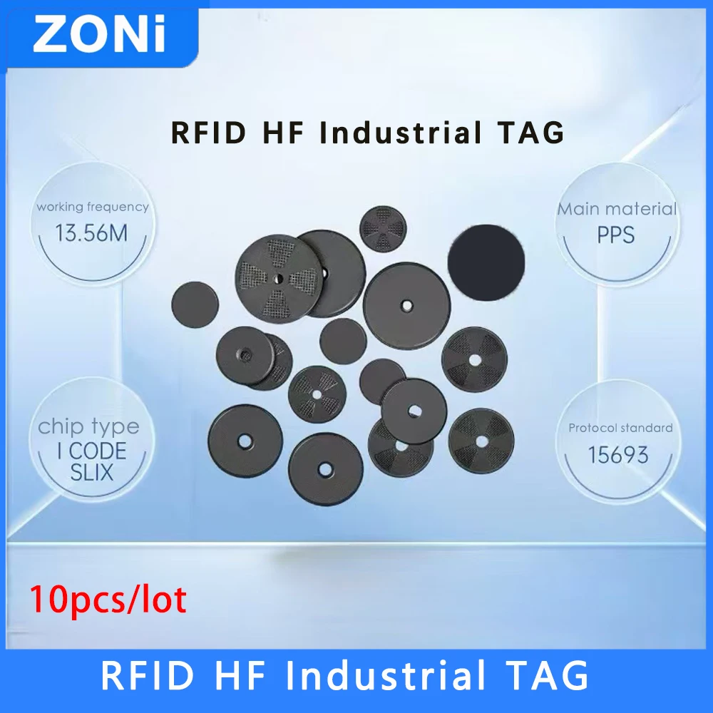 RFID HF PPS Industrial AGV Station Positioning Landmark Card ISO15693 High-temperature-resistant Electronic Tag 13.56MHz 10PCS