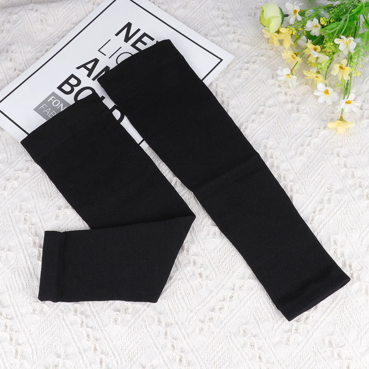 

1 Pair Calf Compression Sleeve Black Xl For Men Women Running Support Sport Leg Recovery Aid Muscle Pain Relief Runners Leg