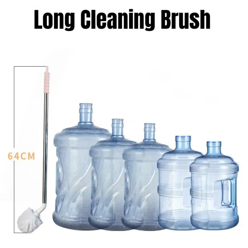 1PC Bottle Cleaning Brush 64cm L Shaped Cleaner Brush Stainless Steel Handle for Hangable Water Bottle Cleaning Supplies