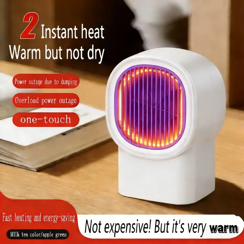 

Household Heater EU/US Portable Energy-saving Desktop Heater High-power Office Dormitory Study Electric Heater Fast Heating 2026