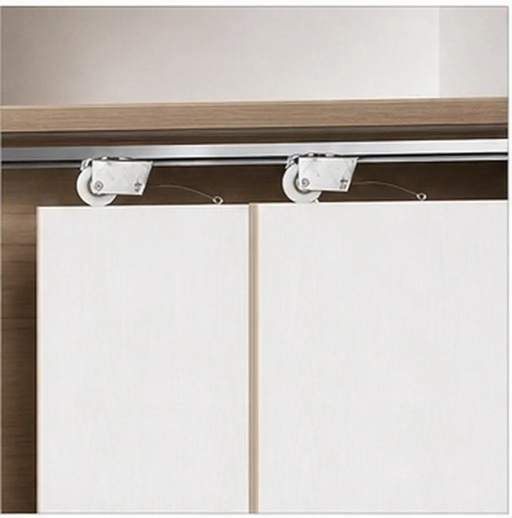 4Sets Sliding Cabinet Door Track Wear Resistant Wardrobe Buffer Roller Silent Door Roller Kit for Smooth Wardrobe Running