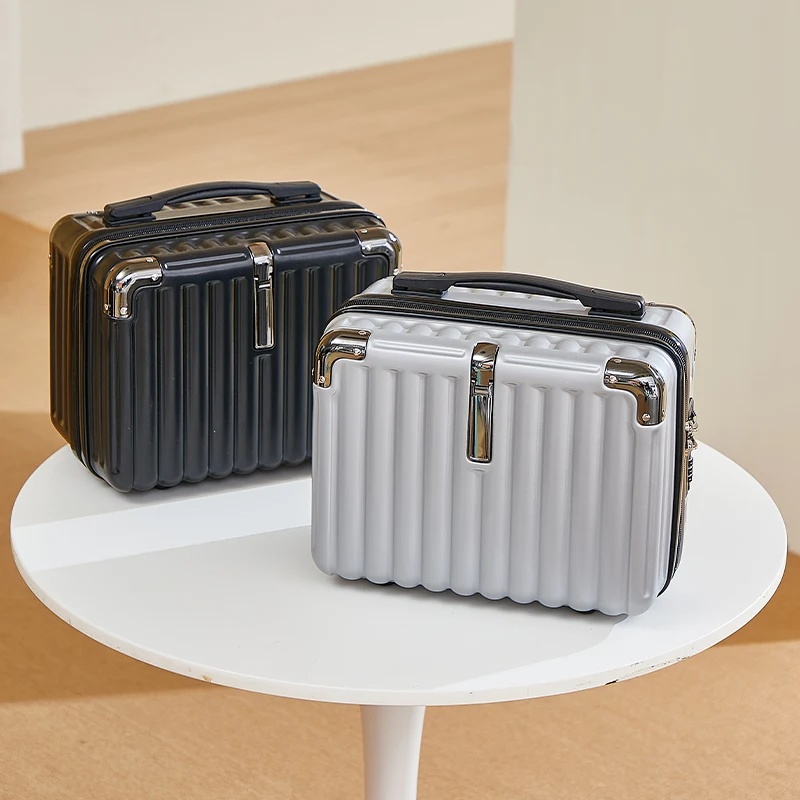 

14-дюймовая косметичка, женский новый модный чемодан, дорожный чемодан, маленькая портативная ручная косметичка для туалетных принадлежностей