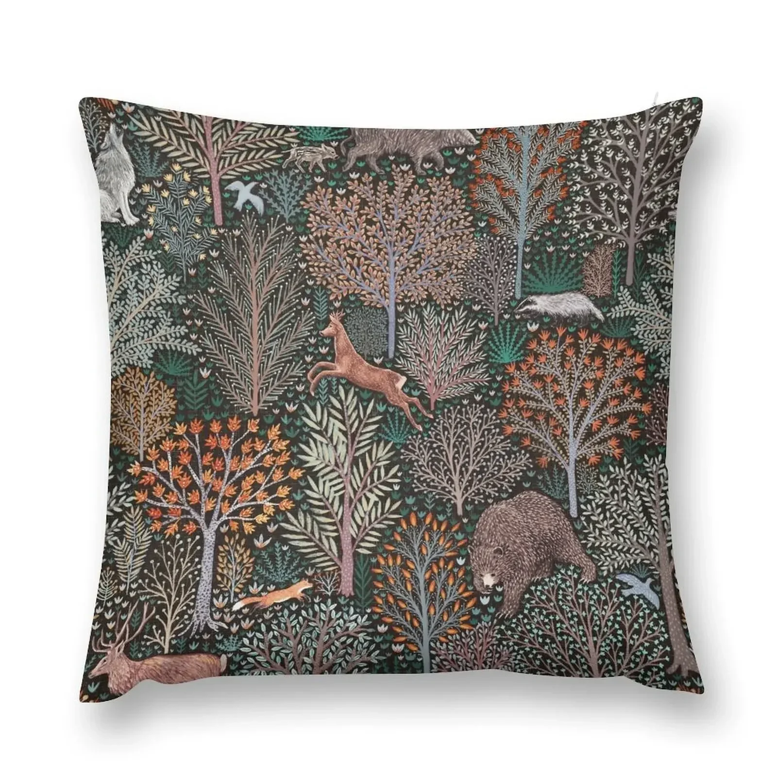 

Forest animals - les animaux de la fret Throw Pillow Pillowcases For Pillows Pillowcases Bed Cushions pillow