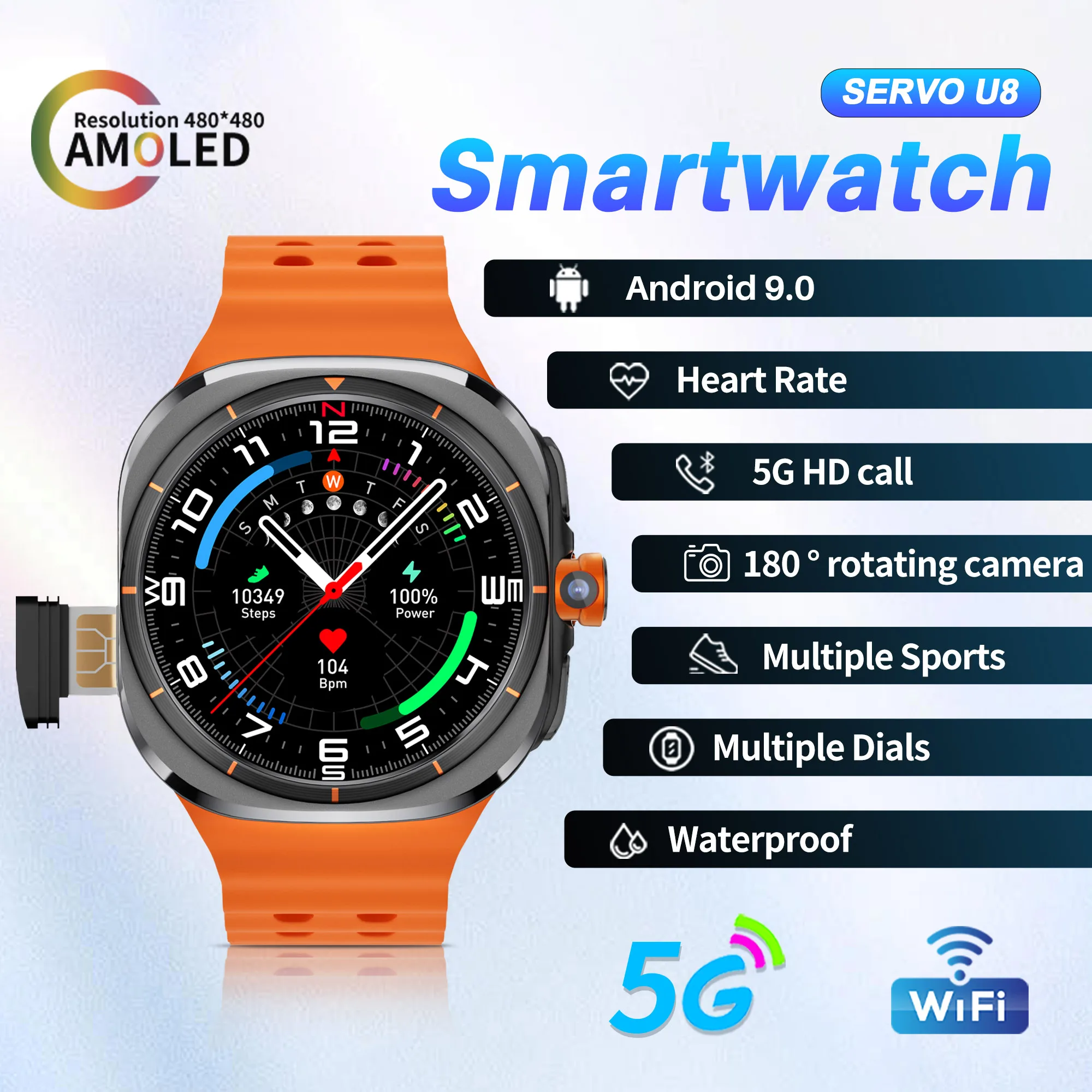 

2025 Лидер продаж 4G Смарт-часы GPS Wi-Fi Google Play IP67 Водонепроницаемая камера Сетевые умные часы с SIM-картой для Android IOS Мужчины Женщины