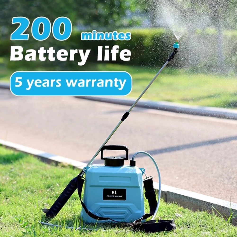 5L Shoulder-type Electric Pesticide Sprayer 1500mah Lithium Battery Spray Garden Power Tool Comes With Bucket USB Charging