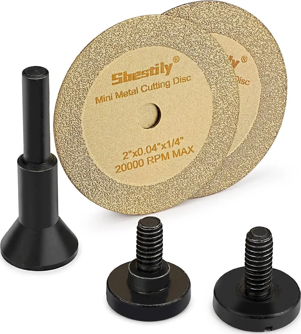 

2 Inch Diamond Cutting Wheel for Metal, Stainless Steel, PVC Pipe, Nuts, Bolts, Screws - Rotary Tool Drill Cutter Attachment