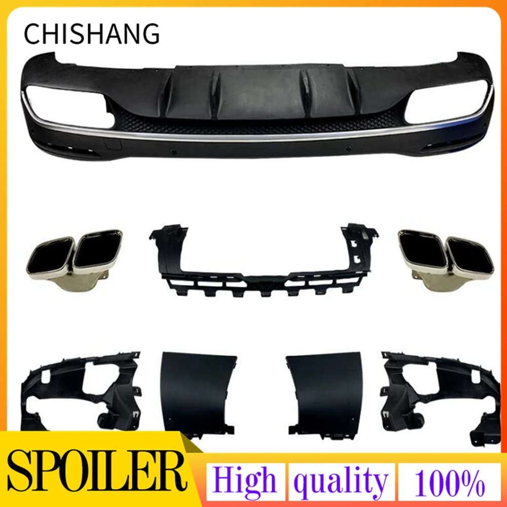 Car Rear Bumper Lip Muffler Exhaust Tip Splitter Diffuser Protector For Mercedes Benz GLE GLS V167 X167 2021+ GLE63 AMG