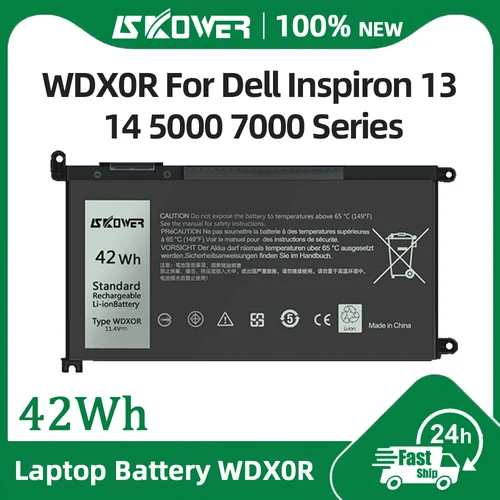 SKOWER 42Wh WDX0R batería del ordenador portátil para Dell Vostro 5468 5471 5568 Inspiron 13 5368 5378 5379 7368 5770 7460 7472 5567 5570 5579