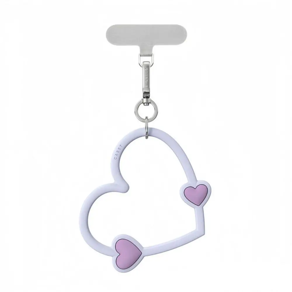 Cordão grande de coração para celular em torno da mão com junta, pulseira de silicone para presente de anime, pulseira anti-perda para celular