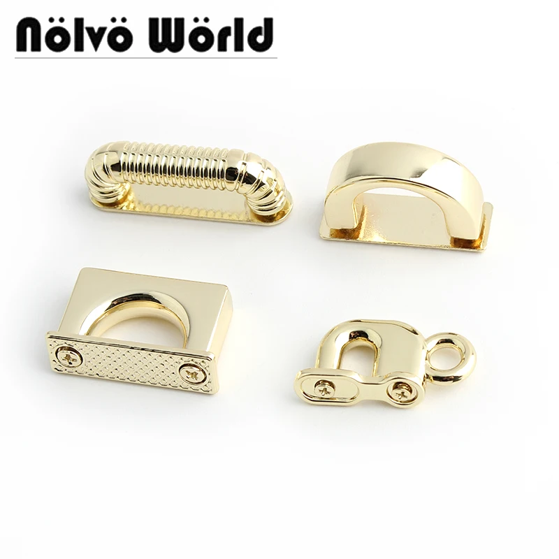 

20-100pcs 14-15-20-24mm Metal D Ring Buckle Arch Bridge Buckle Strap Connector Clasps Handbag Decor Hook