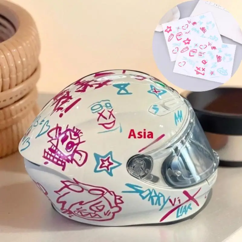 2Pcs Arcane Jinx Stickers Anime Car Window Laptop Sticker Cartoon Helmet Decorative Decal Waterproof Sticker