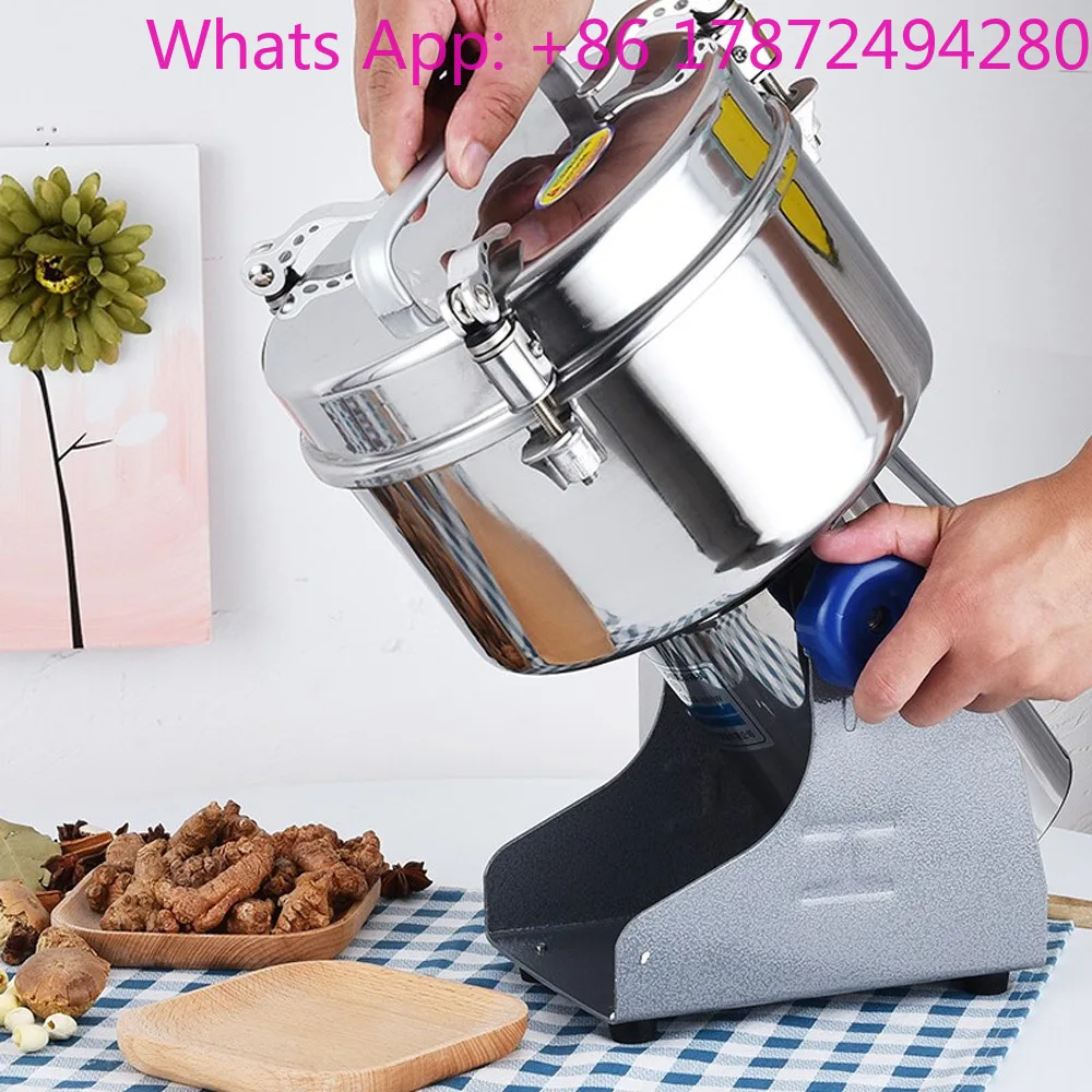 Factory Electric Grain Grinder Stainless Steel Flour Powder Grinder Commercial Grain Grinder Pepper Medicine Machine