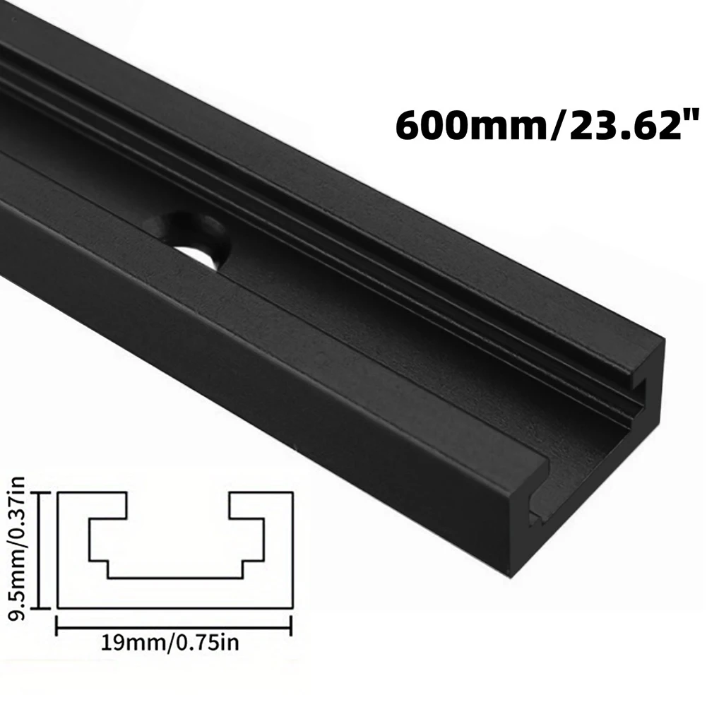 1pc 300-600mm T-Tracks 19 Type Aluminium Alloy T-Track T-Slot Miter Jig Tools For Woodworking Router Table Workbench Power Tools