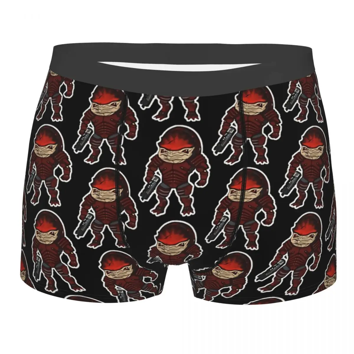 Krogan Men Boxer Briefs Mass Effect Game Breathable Creative Underpants High Quality Print Shorts Birthday Gifts