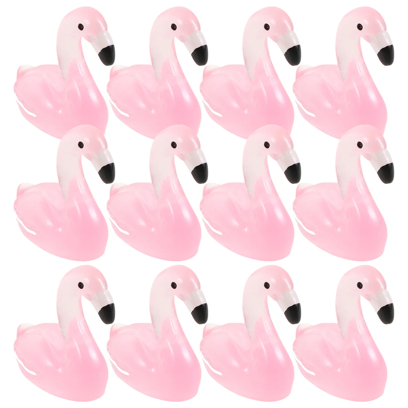 Glow-in-the-dark Flamingo Decoration Birthday for Girl Mini Flamingos Decorate Ornaments