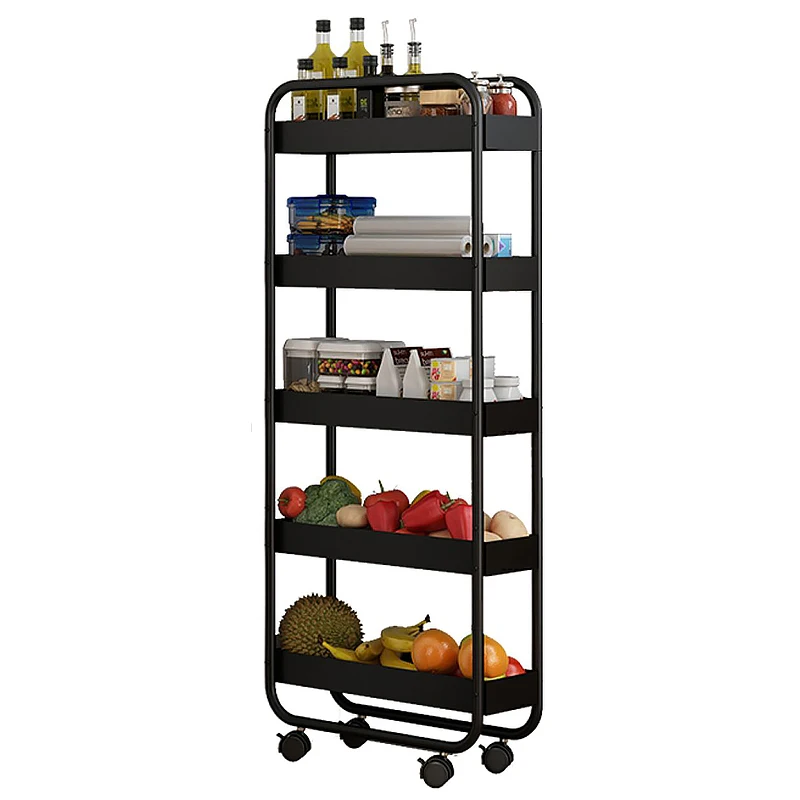 

Household Storage Holder Kitchen Organizer Floor Type Multi-Layer Rotatable Fruit Vegetable Storage Rack Sundries Basket