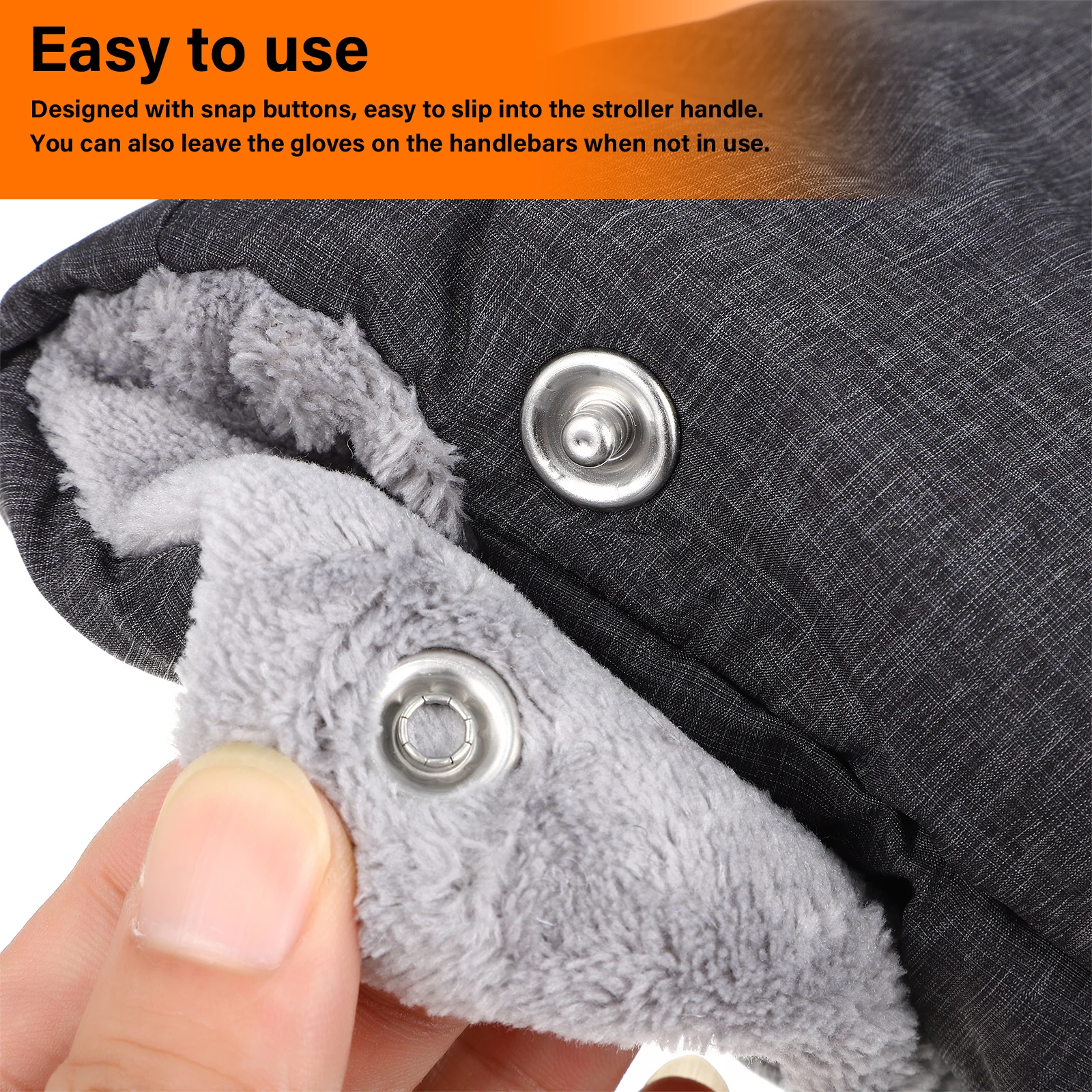 

1 пара перчаток для коляски, зимние теплые перчатки из кораллового флиса с подкладкой, морозостойкие муфты для рук, универсальные варежки для коляски, перчатки для тележки