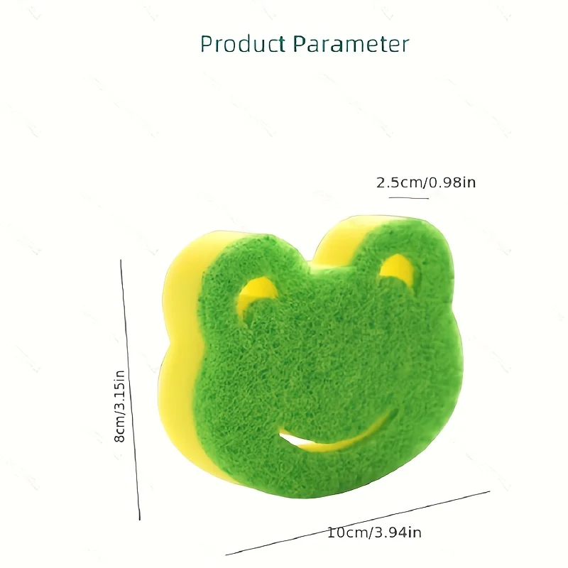 1PC Frog Composite Magic Wiping Sponge Dish Washing Blocks Kitchen Brushing Pot Brushing Bowl Cleaning Brush