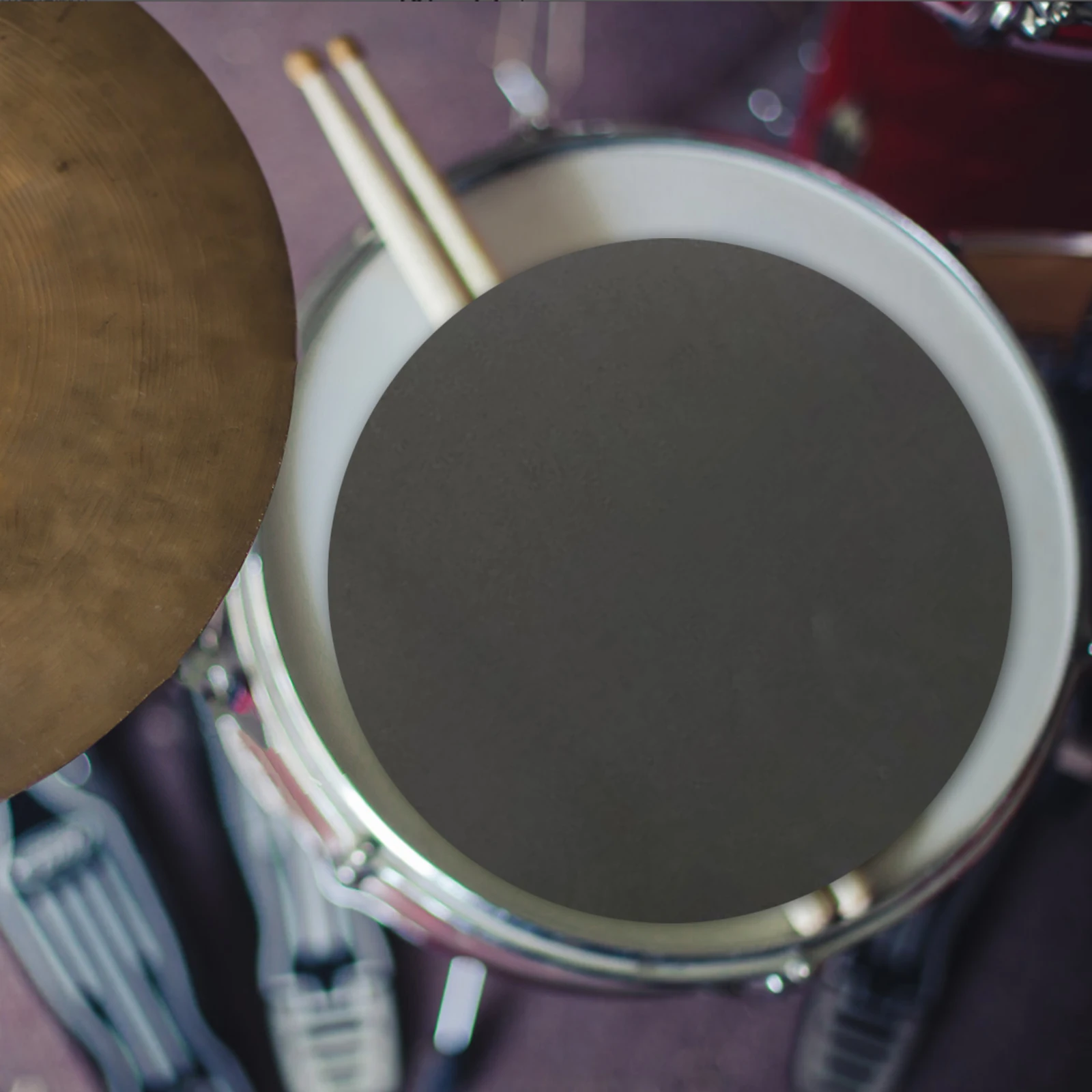 

4Pcs Drum Mute Pads 12-13-14-16 Inch Accessories Practice Kit Easy Install Remove Durable Reliable Drumming Mute