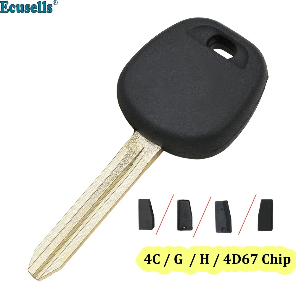 

Transponder Ignition Blank Key Shell for TOYOTA Corolla Camry 4Runner HiAce Highlander RAV4 with 4C/4D67/G/H Chip Uncut TOY43