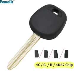 Guscio chiave vuoto accensione Transponder per TOYOTA Corolla Camry 4runner HiAce Highlander RAV4 con Chip 4C/4 d67/G/H Uncut TOY43