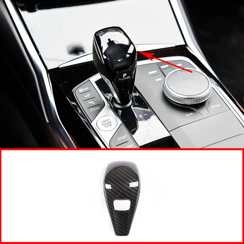 Car Accessories Interior Gear Shift Head Protection Cover Trim For 4 Series 2020/For BMW G20 G28 3 Series 2019-2020 Plastic 1Pcs
