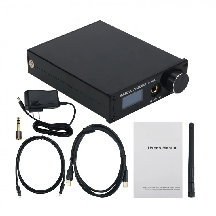 SUCA AUDIO DAC-Q6 PRO Black Hifi Headphone Amp 5.0 DAC Preamplifier DSD512 Power Adapter